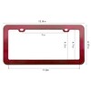Creathome 201 Stainless Steel License Plate Frames with Shining Red