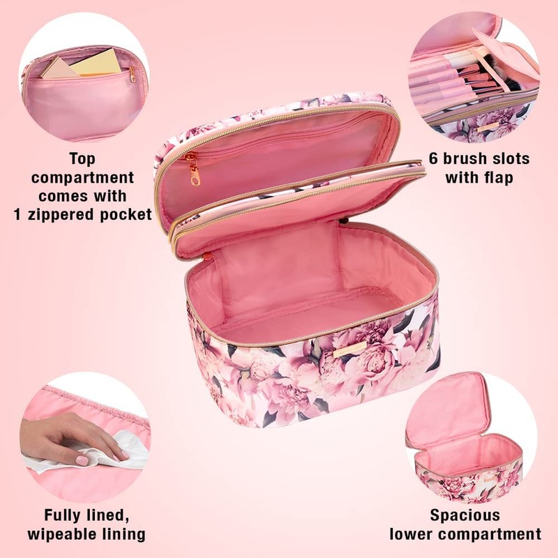 Conair Travel Makeup Bag, Large Toiletry and Cosmetic Bag, Perfect