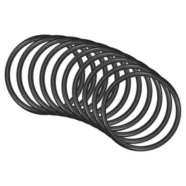 QUARKZMAN Pack of 10 Nitrile Rubber O-Rings Sealing Replacement Rubber 60 mm x 53 mm x 3.5 mm for Tap Plumber Repair Seal Connection, Black