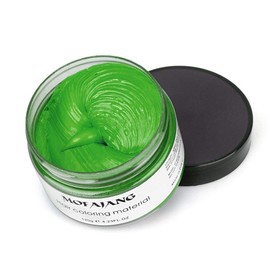 Temporary Hair Wax Color,Natural Hairstyle Wax for Men and Women Party Cosplay,Temporary Hair Color Dye for Girls Kids (Green)
