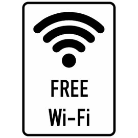 Daged T-154 Free Wifi Sticker 23 x 16 cm WLAN Internet Sticker