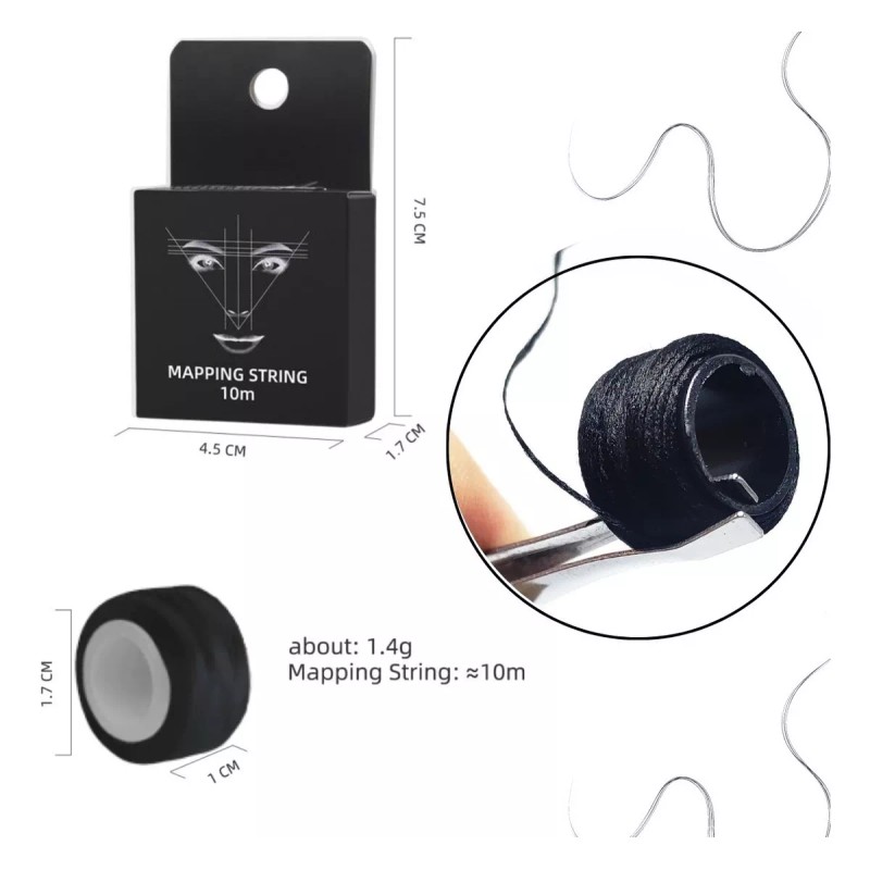 Veraly 5 Piezas Hilo Entintado Diseño Ceja Microblading Maquillaje