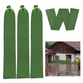 Sandbags, Flood Protection, Sandbag, Suitable for Flood Protection, Pack of 4, Reusable Sandbags with Tie, Long Canvas Bags, for Garage, Doors, Cellar Door, 120 x 20 cm
