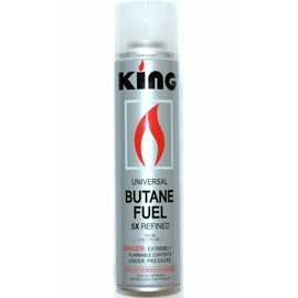 Lot of  12 King Super Premium 5X Quintuple Refined Butane Fuel 300 ml 6 oz.