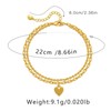 ankbrats Gold Layered Ankle Bracelet for Women, 18K Gold Plated