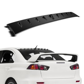 SCITOO Replacement fit for Black ABS Glossy Shark Fin Carbon Fiber Spoiler Wing 2003-2008 for Mitsubishi Lancer 40 Inch x 6.69 Inch