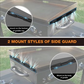 Upgraded Wind Guards for Blackstone 36” Griddle, Blackstone Griddle Accessories Fit for Black stone Grill, 5015 Magnetic Stainless Steel Wind Screens Protect Flame Hold Heat, Compatible with Hood