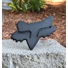 Hitches and Things Fox Logo Hitch Cover (Numerous Color Schemes) (Receiver/Back: Black / Front Logo: Black),6.75inx6in