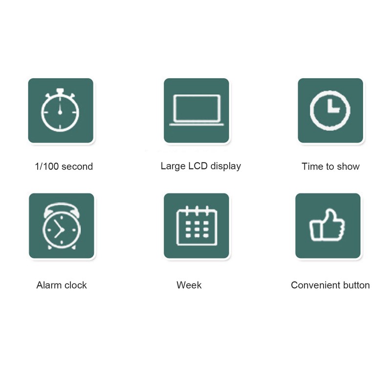 Electronic Stopwatch Single Row 2 Display Sports Stopwatch Timer Athletic