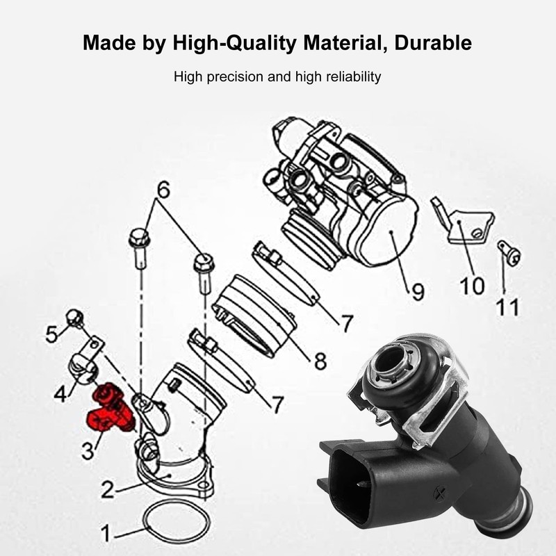 Inyector de combustible compatible con Hisun 450 500 550 Massimo