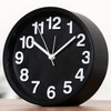 Fuji Boeki 99230 Table Clock, Black, Diameter 5.3 inches (13.4