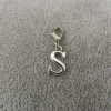 Pemby Studio Initial CAPITAL LETTER S Charm Zipper Pull Keychain
