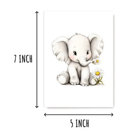 APVGifts Elephant Get Well Soon Card - Cute Elephant Card - Feel Better Card - Greeting Card - Get Well Card - Cute Card - Animal Lover Card