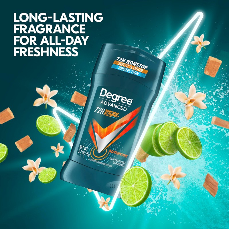 Degree Men Antiperspirant Deodorant Adventure 72-Hour Sweat and Odor Protection