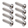 100Pcs Button Head Socket Caps Screws M4 Galvanized Steel for