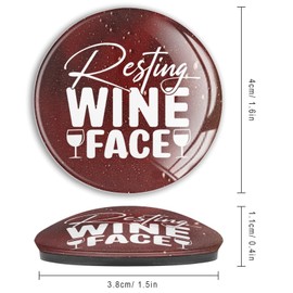 Luckluccy Resting Wine Face Glass Fridge Magnets French Gourmet Small Magnets Positive Bible Scripture Magnets for Fridge Magnets for School Home Kitchen Office Class Whiteboards