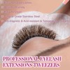 Eyelash Extensions Fiber Lash Tweezers - Fiber Tip tweezers for