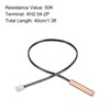 Rebower NTC Thermistor Probe 50K 40cm Waterproof Copper Temperature Sensor