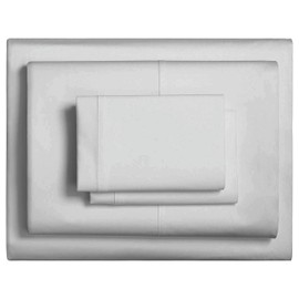 Thread Spread 80% Cotton, 20% Viscose Derived from Bamboo Sheets Full - 4 Piece Sheets for Full Size Bed, Silky Soft, Organic Cooling Sheet Set, Fits upto 18" Mattress - Light Grey Luxury Sheet