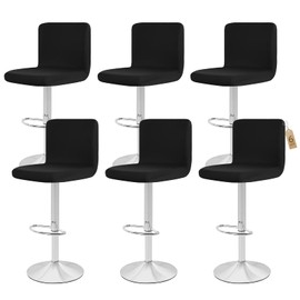 Showgeous Set of 6 Bar Chair Covers, Bar Stool Covers, Stretch Removable Dining Room Chair Covers for Pub Counter, Dining Chair, Bar Stool, Counter Slipcovers, Dining Room Chair Protective Cover