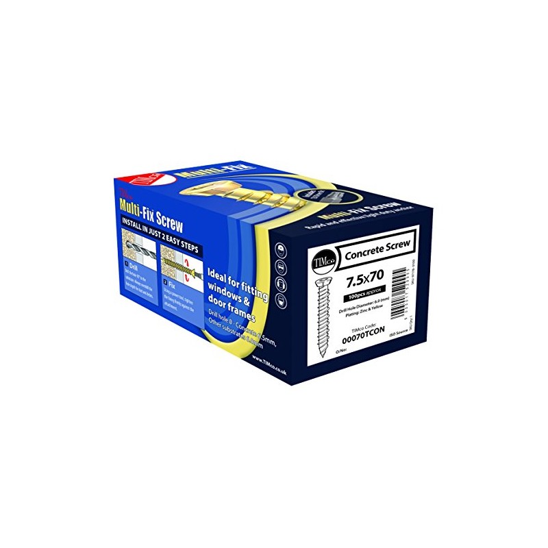 TIMCO ZYP Multi-Fix Concrete Screw - 7.5 x 40 -