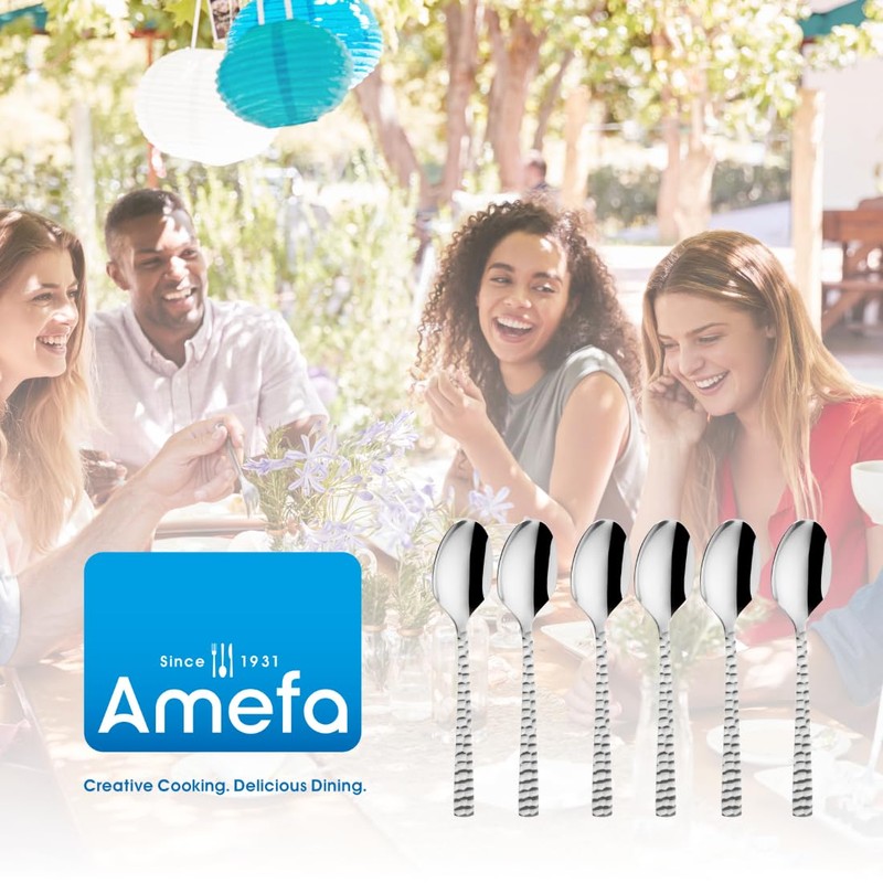 Amefa Felicity Coffee Spoons Set of 6, High-Quality Small Spoons,