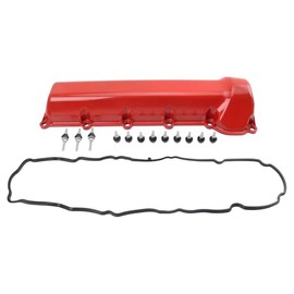 TRQ TRQ Left Valve Cover Red Driver Side Compatible with 2007 Chrysler Aspen 2000-2007 Dodge Dakota Durango 2002-2007 Ram 1500 2006-2007 Jeep Commander 1999-2007 Grand Cherokee Mitsubishi Raider