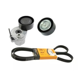 PARTSIMPORT Drive Belt Kit Belt + Idler Pulley + Tensioner for MERCEDES C300 GLC300 METRIS