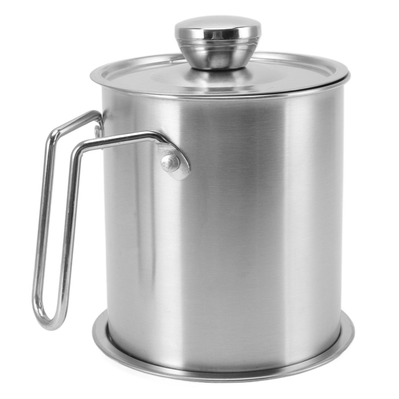 Bacon Grease Container Stainless Steel High Temperature Resistance Oil Strainer