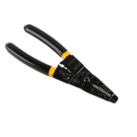 Sarini Schwarze Abisolierzange aus Kohlenstoffstahl, Multifunktionswerkzeug, Elektrikerzange mit scharfer Spitze