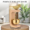 Magnetic Brass Bell for Door Opening (Beech Wood Prosperity Bird