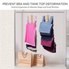 ZEDODIER Tank Top Hanger，2 Pack Wooden Bra Organizer for Closet,