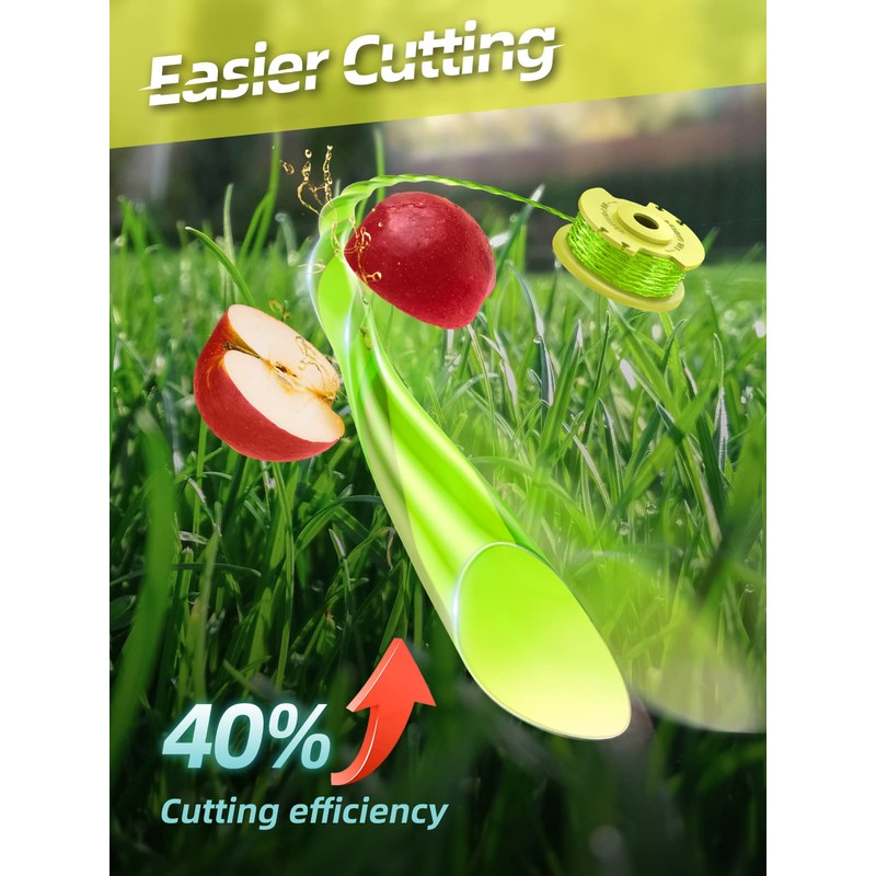 YWTESCH Trimmer String for Ryobi One Plus+ AC80RL3,11 FT/0.080-Inch，Spool Replacement