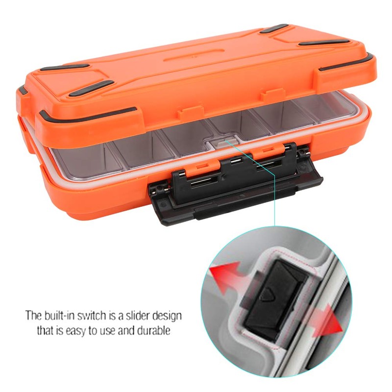 Ausla Einstellbare ABS -Fischerei -Tackle -Box -Organizer mit Doppelseitigen Fächern,