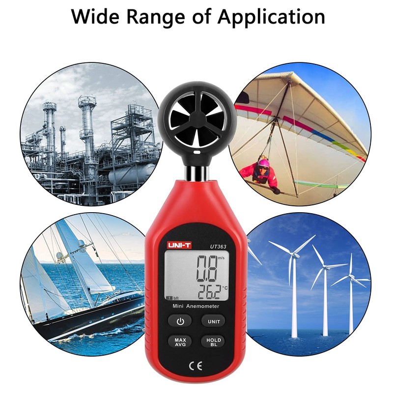 UNI-T UT363 Mini Digital Anemometer High Precision Wind Measuring Instrument