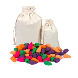 Zen Life 150 PCS Backflow Incense Cones Mixed Natural Scents - Sandalwood-Osmanthus-Rose-Lavender-Jasmine for Relaxation, Purification, Meditation, Yoga Gift