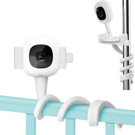 Universal Baby Monitor Mount Holder for Nanit Pro Smart Baby Monitor and for BOIFUN VB603, Most 5.5 to 10 cm Wide Baby Monitors Camera Shelf for Crib Cot Shelves - Without Tools or Wall Damage