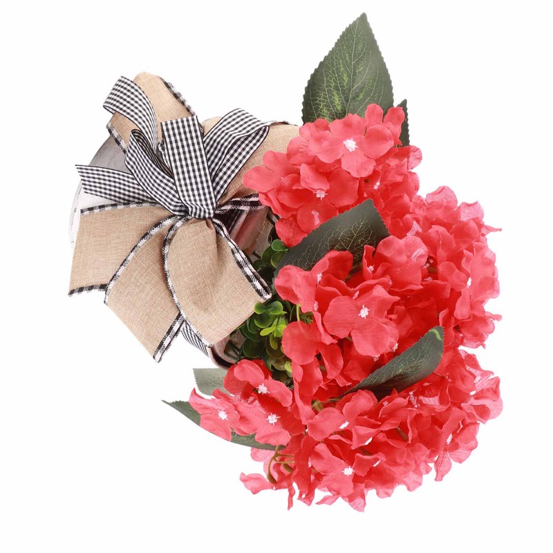 Red Geranium Barrel Wreath Front Door Red Geranium Basket Wreath