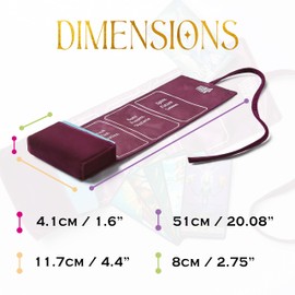 Witchy Cauldron Tarot Wrap and Pouch - Satin Tarot Storage and Spread Pattern Holder(Royal blue)