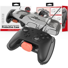 BUPVIOOD 2025新登場 Switch2 Pro ゲームコントローラー用カバー 保護ケース 軽量 耐衝撃 全面保護 防傷 防塵 紛失防止 スリム 充電便利 クリア 旅行/日常用