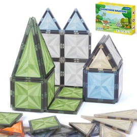 ECHOCUBE Magnetic Tiles Set, 26 Stück magnetische Bauklötze für Kinder, pädagogische Magnet BAU Spielzeug für Kinder Jungen und Mädchen Geschenk