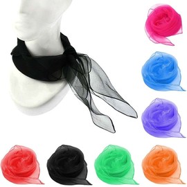 Boolavard Sheer Chiffon Square Scarf in Colours - 50s Style