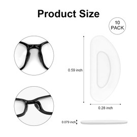 Glasses Nose Pads,Anti Slip Glasses Grips,10 PCS Spectacle Nose Pads,Nose Pads for Glasses,Anti Slip Nose Pads for Glasses,Glasses Anti Slip,Eyeglass Nose Pads,Stick On Nose Pads for Glasses,Nose Pads