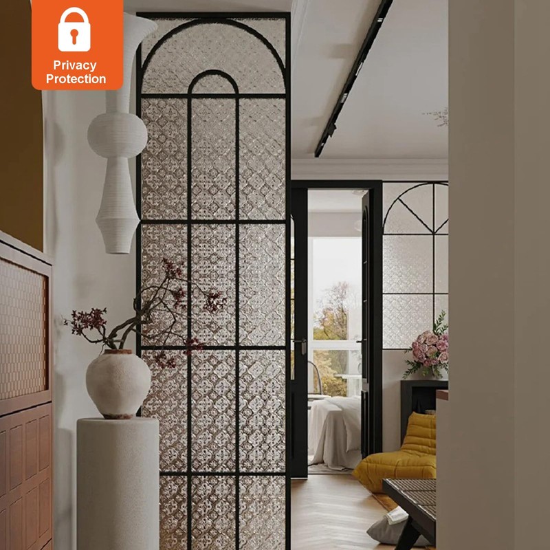 Alvorox Window Privacy Film, Stained Glass Window Film UV Sun