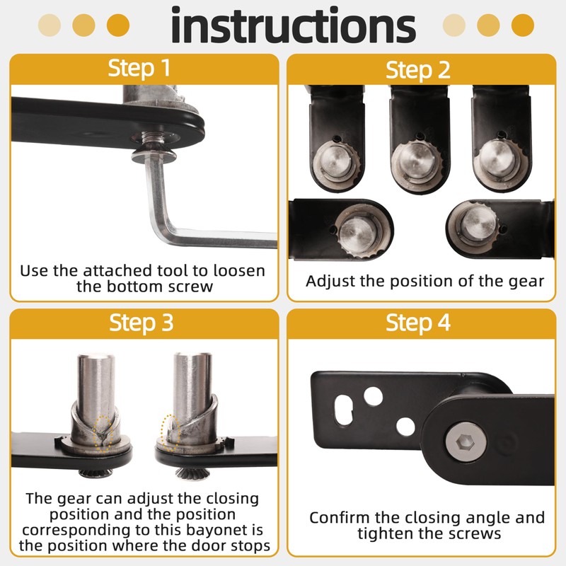 1 Pack Swing Door Hinge, Cafe Door Hinges Dual Swing,