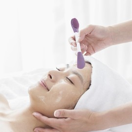 Beaupretty Cepillos para Mascarilla Facial De Silicona 2 Piezas Aplicadores De Doble Cara para Uso Profesional Y En Casa 6.37X1.06X0.59In