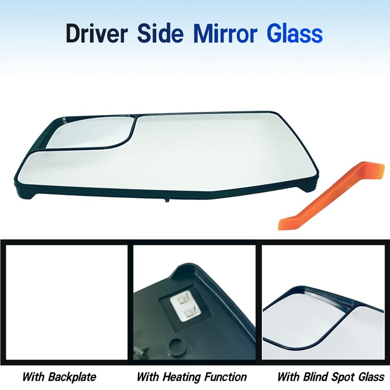 Passenger (Right) Side Heated Mirror Glass Compatible With 2019-2024 Chevy