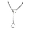 COLORFUL BLING Love Heart O-Ring Slip Chain Chunky Necklace for