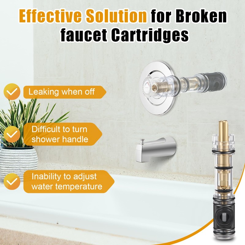 Hohean 8 Pack Dual Seal Cartridge Replacement Compatible with Moen
