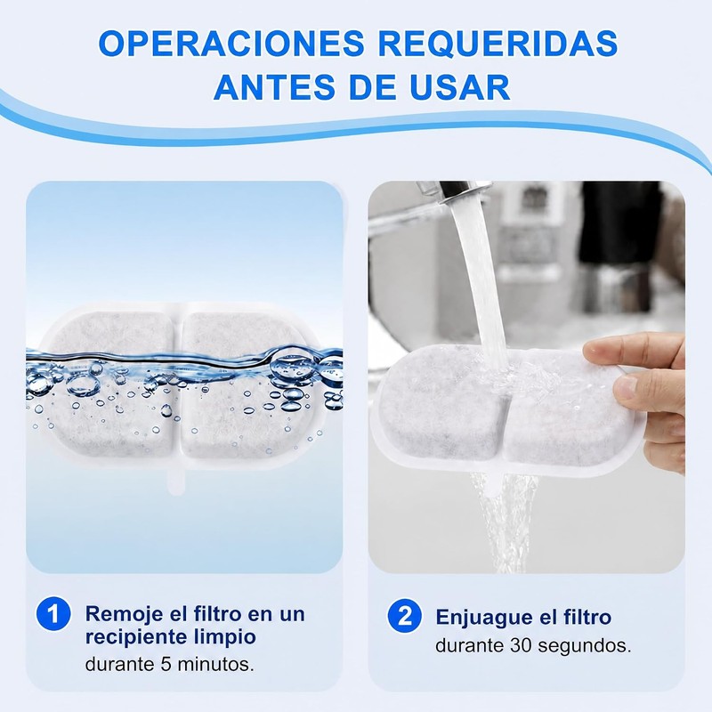 12 Pcs Filtros para Fuentes para Gatos de 74 oz